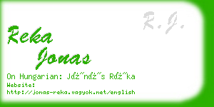 reka jonas business card